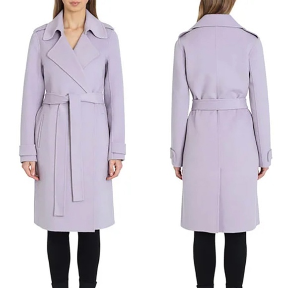 badgley mischka lavender wrap coat